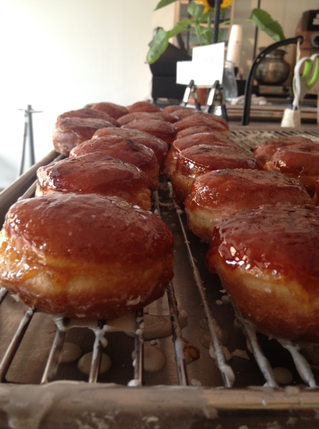 the creative and delicious crème brule doughnuts from 'the doughnut plant'.